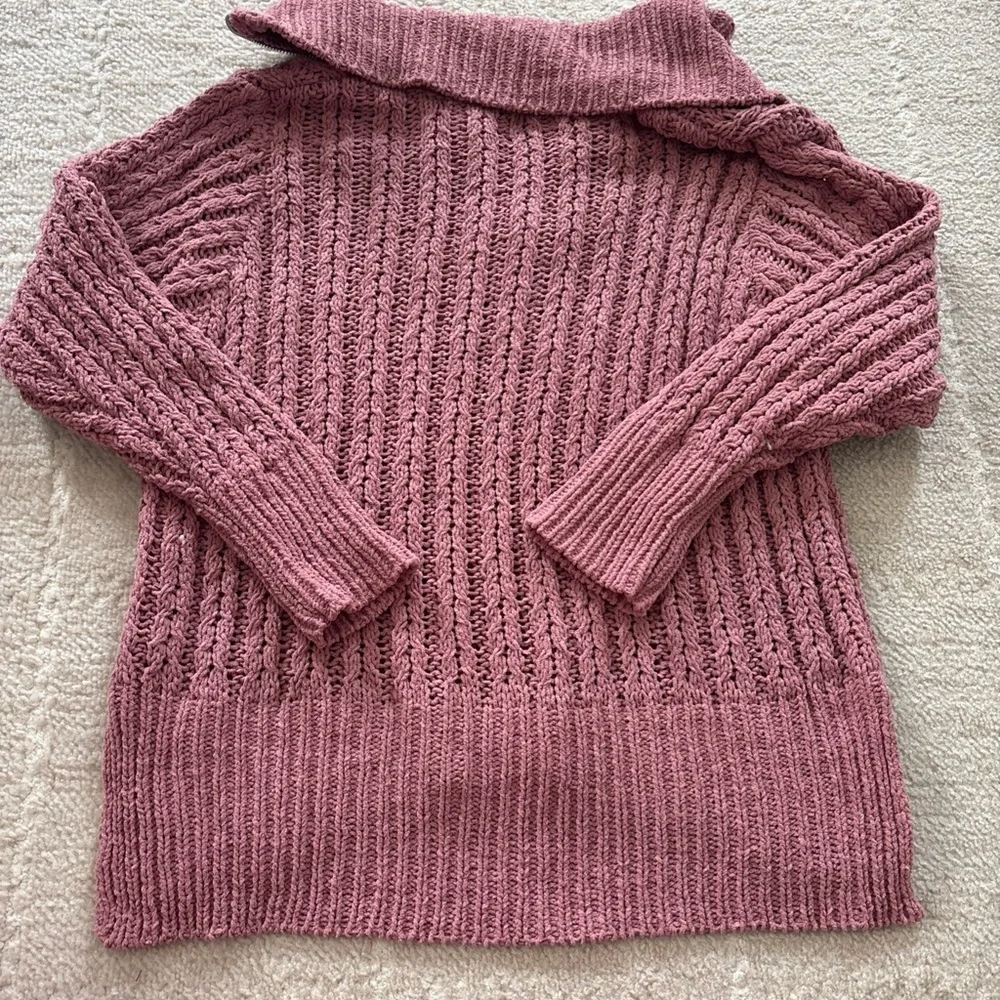 Simply Southern Mauve Cable Knit Sweater